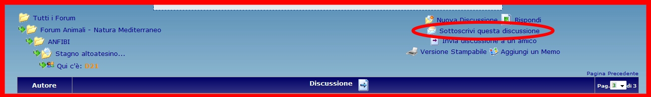 Pagina delle discussioni sottoscritte